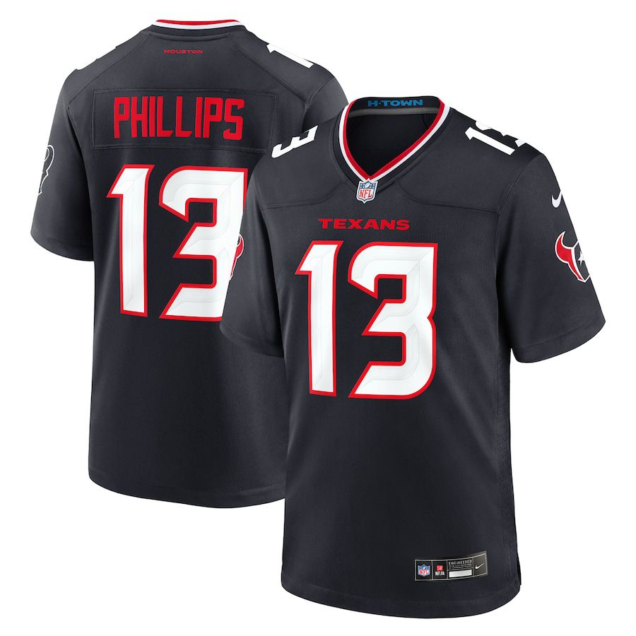 Men Houston Texans #13 DelShawn Phillips Nike Navy Team Game NFL Jersey